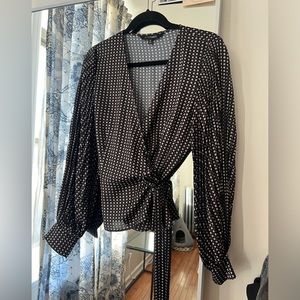 Intermix Jenna Printed Wrap Top Women’s 8